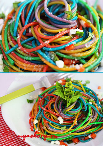 Multicolored pasta