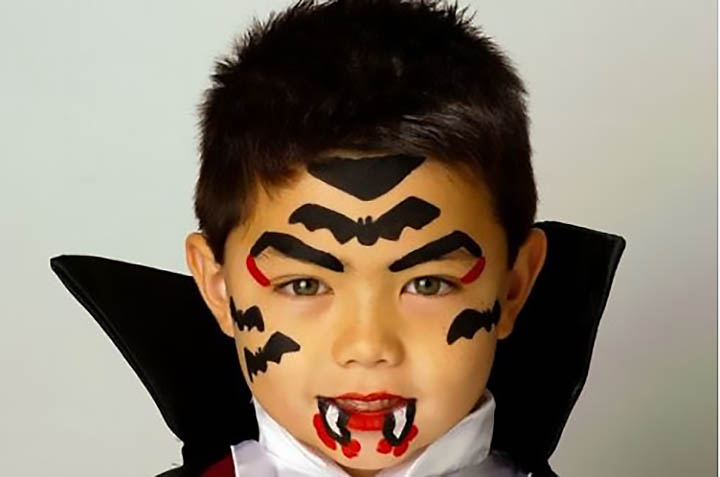 2 Vampir - Лицо вампира на хэллоуин для мальчиков