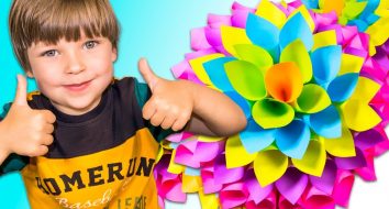 Как сделать Цветы из Бумаги своими руками? Красивый подарок Маме. Видео для детей.
