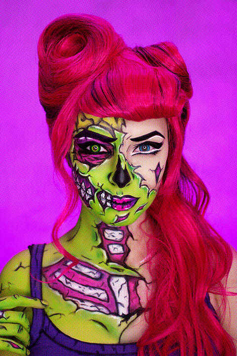 Страшнейший макияж зомби на Хэллоуин в четыре шага
