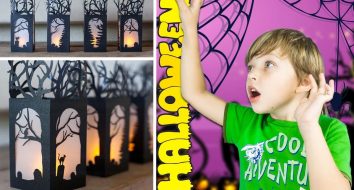 Светящийся Декор и Поделка на Хэллоуин из бумаги своими руками. Как сделать ФОНАРИКИ на Halloween?