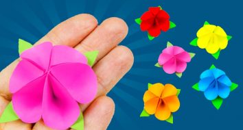 Flores de papel 🌸 Como fazer suas próprias mãos 🌸 Flores de papel