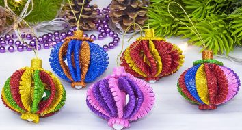 Новогодние Ёлочные Игрушки из фоамирана своими руками 🎄 Christmas Ornaments