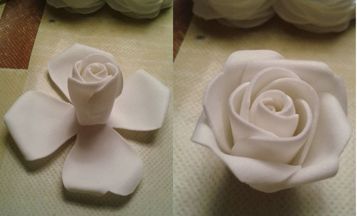 3 способа сделать розу из фоамирана