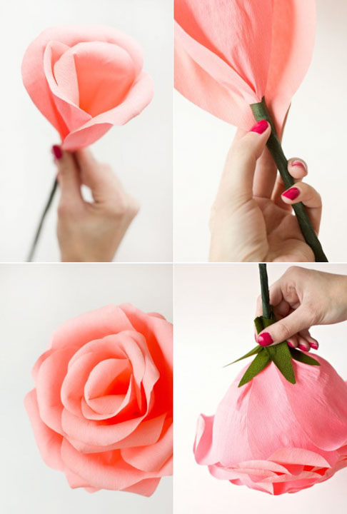 3 способа сделать самые большие розы из бумаги