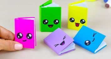 Como fazer um Mini Caderno de uma folha de papel com as próprias mãos sem cola | Notebooks Office Mini