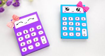 Как сделать бумажный Калькулятор и Мини Блокнот ? Кавайные оригами поделки из бумаги своими руками