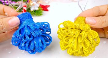 НОВОГОДНИЕ ИГРУШКИ из фоамирана на Ёлку своими руками 🎄 Diy Christmas Ornaments glitter foam