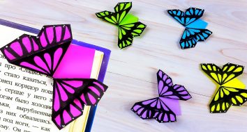 Оригами закладка БАБОЧКА | Как сделать закладку из бумаги без клея | Diy origami butterfly bookmark