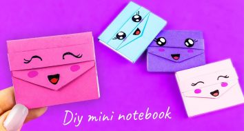 Mini caderno de uma folha de papel Artigos de papelaria para a escola Artesanato em papel Origami Diy mini cadernos