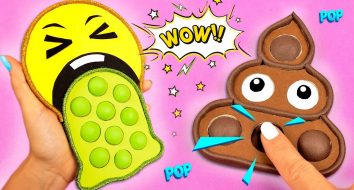 Pop it Emoji incomum 😍 Como fazer Antistress Pop it puffball com suas próprias mãos💩 Brinquedos de agitação DIY Emoji