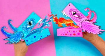 Como fazer um dragão na mão da boneca de papel Tik Tok Origami