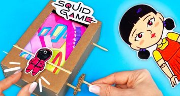 Как сделать Игру в Кальмара из картона! Diy squid game