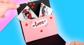 Cartão postal mágico em 14 dia dos namorados de fevereiro feito à mão