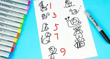 10 truques de vida, как нарисовать легкие и простые рисунки из цифр #1