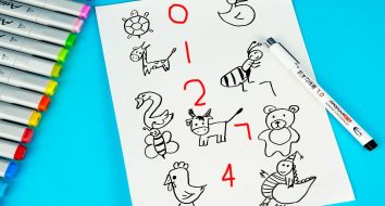 10 truques de vida, как нарисовать легкие и простые рисунки из цифр #2