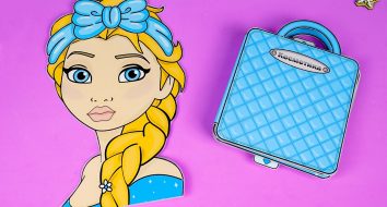 Beauty Box com cosméticos para Elsa! livro de jogo de papel