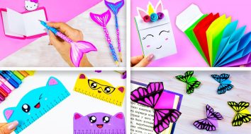 5 DIY idéias fáceis de artesanato de papel. Life hacks para a escola