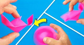 Spinner de origami antiestresse | Artesanato de papel de volta às aulas