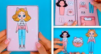 Бумажная кукла своими руками! Как сделать куклу и одежду из бумаги в стиле котика
