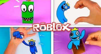 4 Idéias Rainbow Friends do jogo Roblox Easy paper crafts